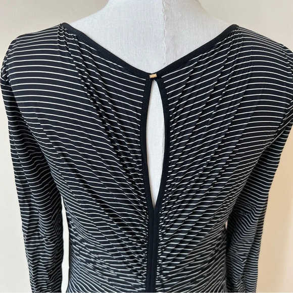 Maxmara Sportmax Black White Stripe Long Sleeve Top 17998 - Picture 7 of 9